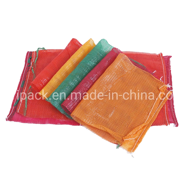 Eco Friendly China Wholesale Durable 5kg 10kg 50lb 25kg 30kg 50kg Leno Fruit Vegetable Plastic Packaging Drawstring Bean Onion Potato Cabbage PP Mesh Net Bag